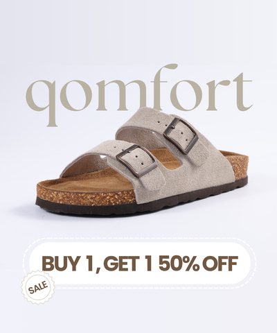 Premium Genuine Suede Sandals by Qomfort