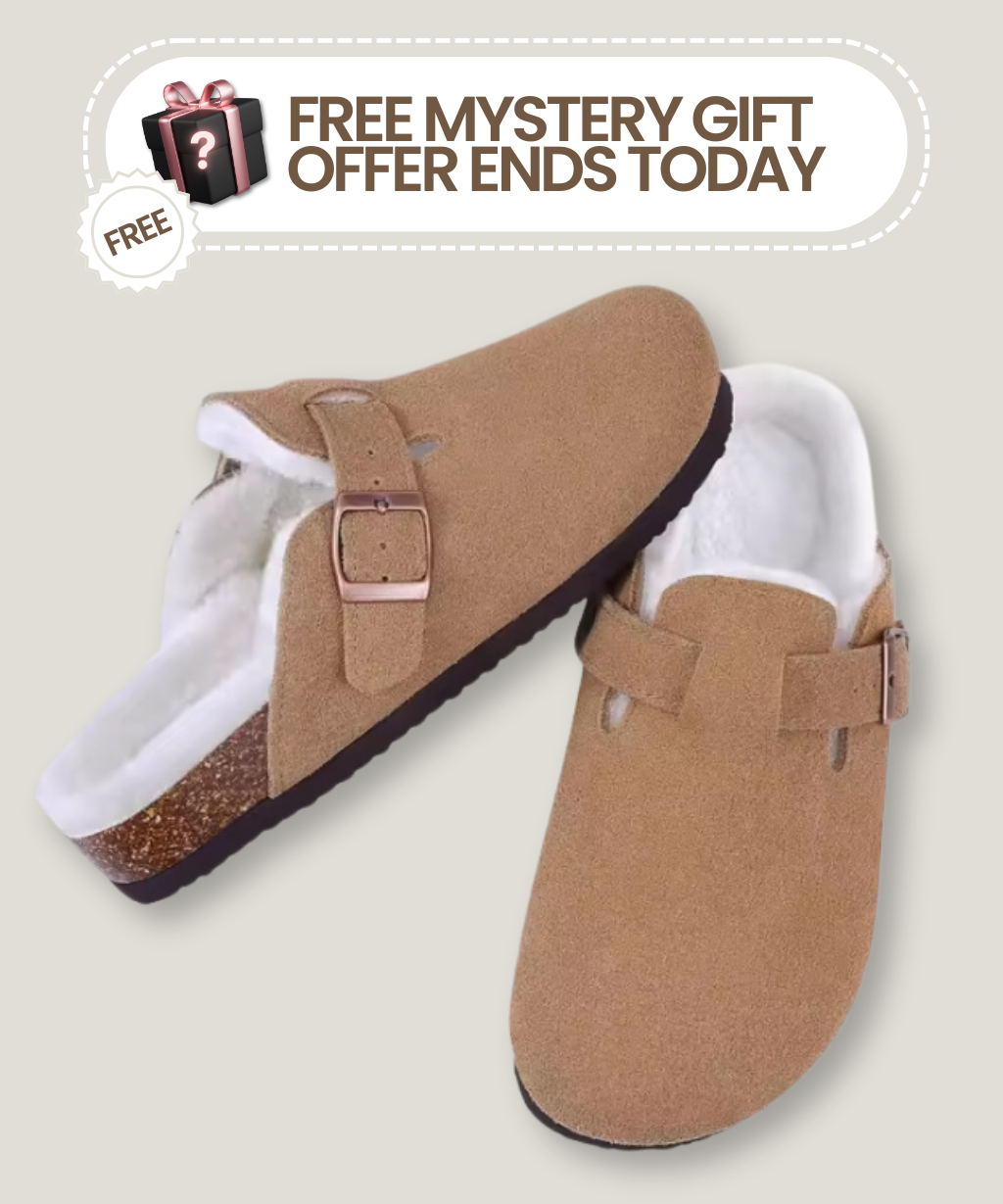 Fur-lined Suede Clogs by Qomfort