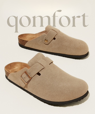 Genuine Suede Clogs by Qomfort