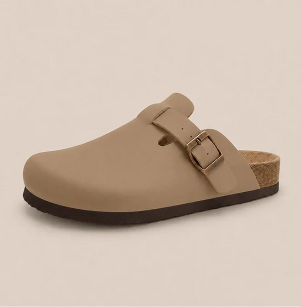 Smooth Vegan Leather Clogs by Qomfort